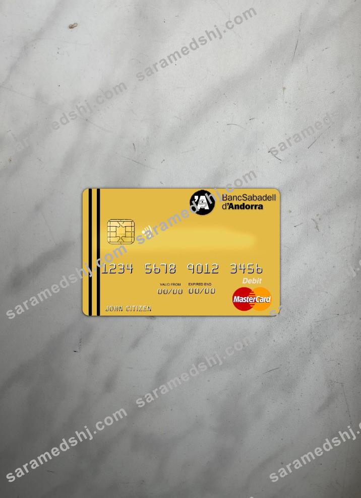 Andorra Bank Sabadell Mastercard photolook front